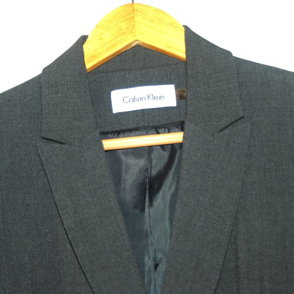 Calvin Klein Women's Gray Solid Two Button Work B… - image 2